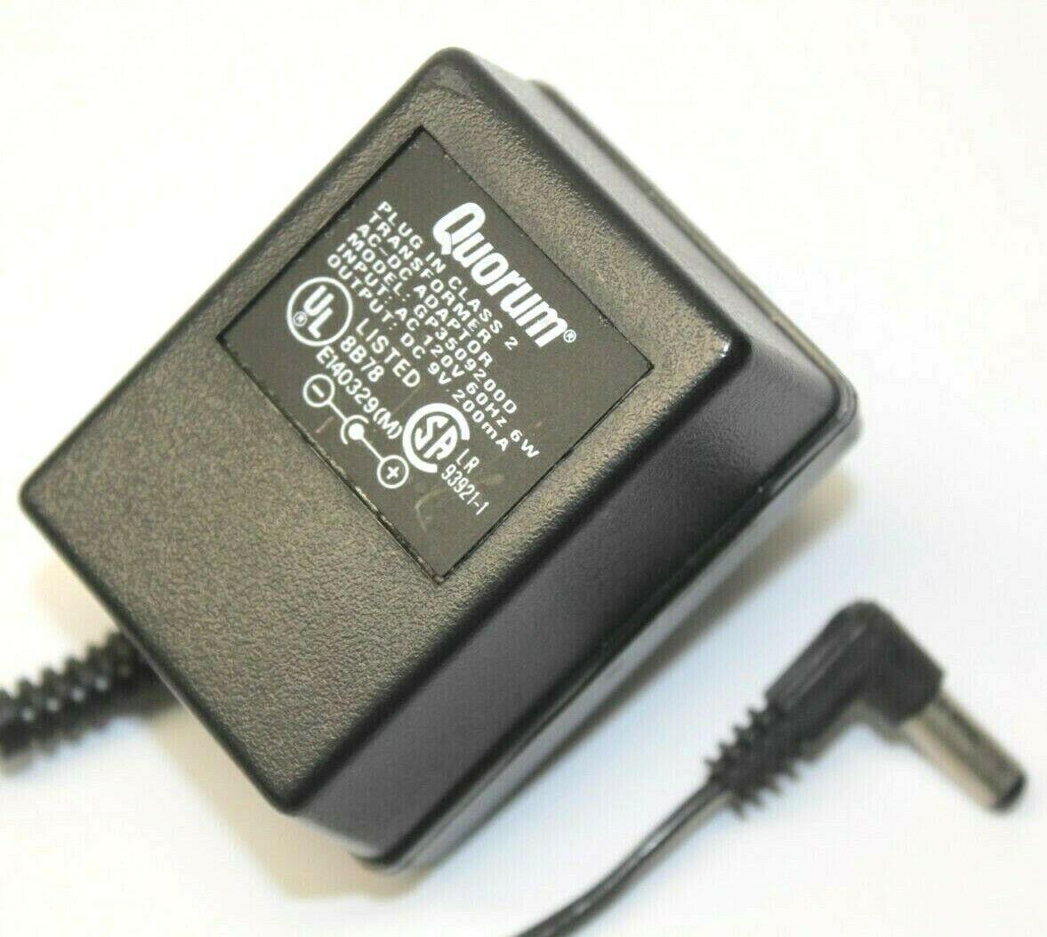 *Brand NEW* AC DC ADAPTER Quorum DC 9V 200mA GP3509200D POWER SUPPLY